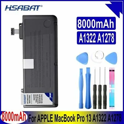 HSABAT A1322 8000mAh Battery For APPLE MacBook Pro 13   Unibody A1278 MC700 MC37 • $115.02