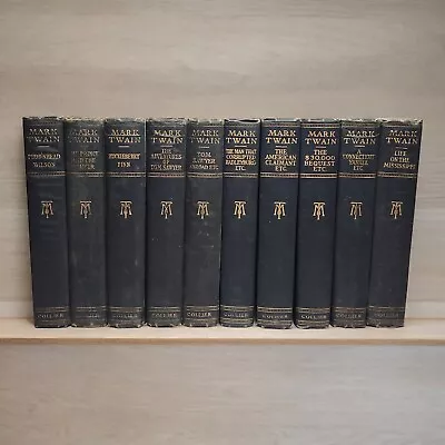 Mark Twain Collection Book Set Of 10 PF Collier & Sons Harper & Brothers Edition • $67.46