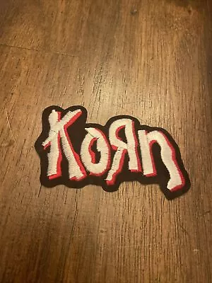 KORN  Iron On Patch 4” Trucker Hat Vtg Rare Jacket Logo Band Nu Metal Music • $9.80