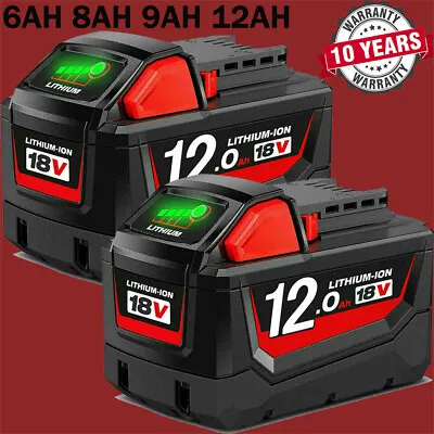 For Milwaukee M18 Lithium 12.0 9.0 8.0 AH Extended Capacity Battery 48-11-1860 • $31.49