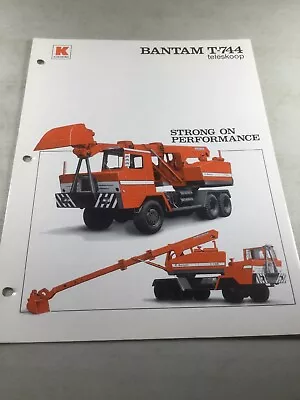 $18.99 • Buy Bantam, Koehring T-744 Teleskoop Sales Brochure, Literature