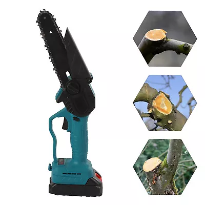 Mini Electric Cordless Chain Saw 4  Tree Branch Pole Pruner Chainsaw Wood Cutter • $24.71