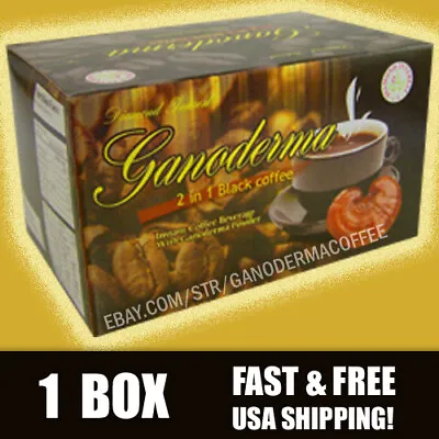 Ganoderma 2 In 1 Black Coffee - 20 Ct Box - Free Shipping • $14.95
