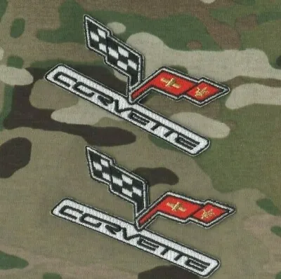 Corvette Racing Vette Performance Parts C-6 3  2-emblem Embroidery Patch Set • $14.99