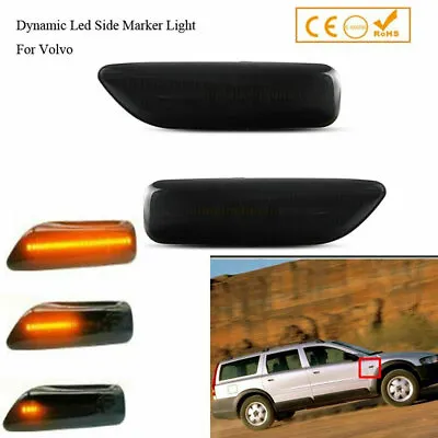 LED Dynamic Side Marker Blinker Signal Light For Volvo V70 S60 S80 XC70 XC90 MK1 • $13.45