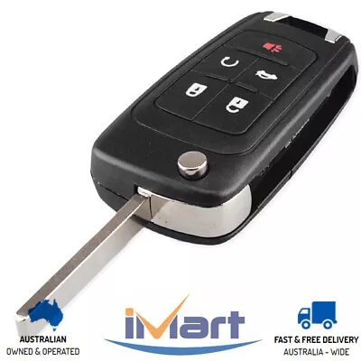 Fits HOLDEN COMMODORE VF 5 Button Remote Flip Key Blank Replacement Shell Case • $13.90