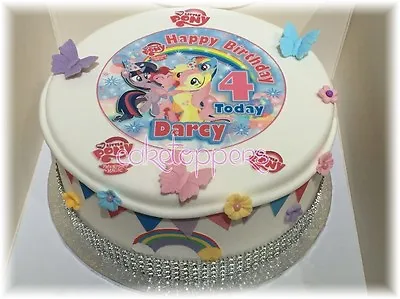 Edible My Little Pony 4.7  Icing Personalised Cake Topper + Bunting + 24 Extra's • £4.99