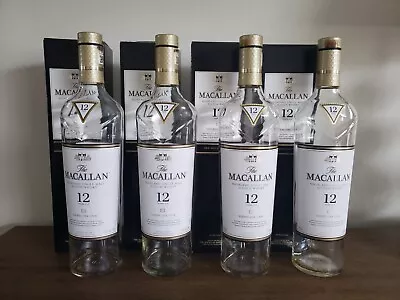 Empty Macallan 12yr Scotch Bottles & Boxes X4 -750ml • $22.99