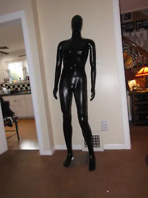 Muscular Sporty Male Black Full Body Heavy Duty Plastic Mannequin + Metal Base • $160