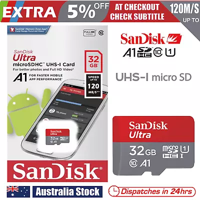 SanDisk 32GB Ultra Micro SD Card SDHC UHS-I 120MB/s Mobile Phone TF Memory Card  • $9.85