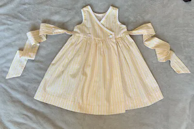£19.95 • Buy Stunning Vintage Sunshine Yellow Baby Girl Summer Dress 18 Months By Vertbaudet