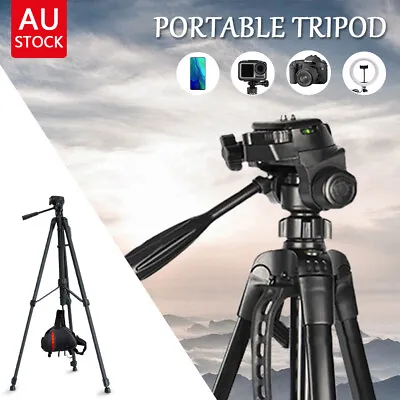 $34.29 • Buy 141CM Professional Camera Tripod Stand Mount For DSLR GoPro IPhone Samsung Trave