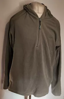 Cotton Trader's Fleece Mens  1/4 Zip XL Light Sage Green Polyester Outdoor • £14.99