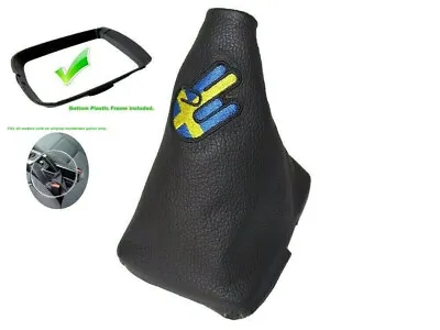 Shift Boot + Plastic Frame For VOLVO S40 2004-12 Leather Embroidery Sweden Pride • $46.99
