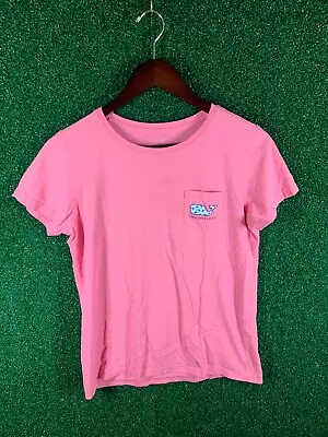 Vineyard Vines Shirt Women Small Pink Short Sleeve Whale Swordfish • $12.74