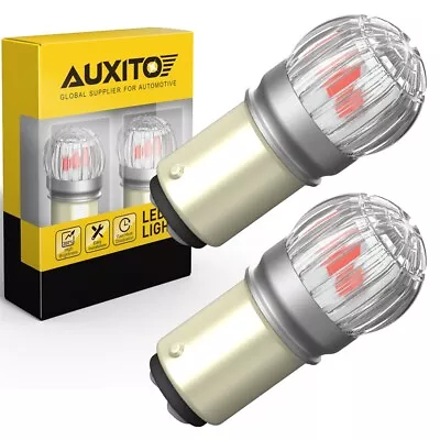 Pair 1157 2057 2357 BAY15D LED Red Rear Brake Stop Tail Parking Light Bulbs 6T • $14.99