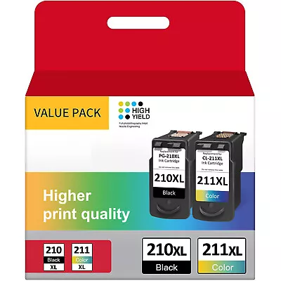 PG-210XL CL-211XL Ink Cartridges For Canon PIXMA MP230 MP499 MP240 MP250 IP2700 • $18.49