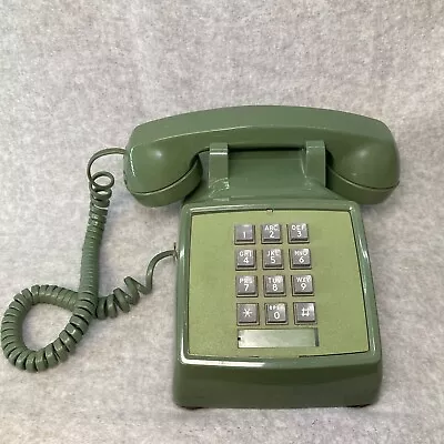 Vintage Western Electric Green Avocado Desk Telephone Touchtone Button 2500DM • $49.99