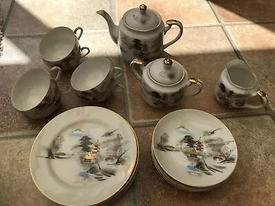 £69.99 • Buy Hayasi Kutani Fine China 21 Piece Tea Set Mostly VGC Collect Only Lot £69.99