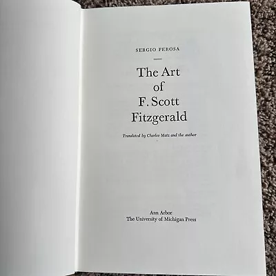 The Art Of F Scott Fitzgerald 1965 Sergio Persia • $5