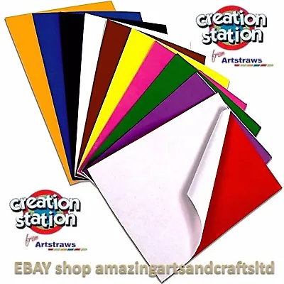  Craft Foam Sheets A4  Self Adhesive  10 Sheets Assorted  Colours  • £6.95