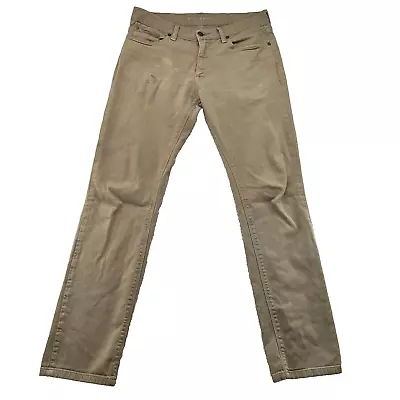 *FLAWS* Mott & Bow Mercer Jeans Men's Size 31x32 Brown Denim Slim Fit Pants • $18.88