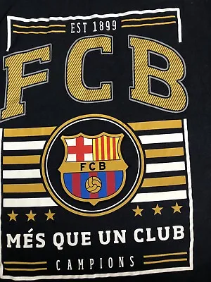 Original Official FCB Barcelona MES QUE UN CLUB 5 Stars Mens Rare T-Shirt Large • $21.99