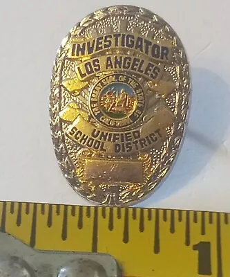 Los Angeles Investigator Shield Lapel Pin Badge Tie Tac • £5