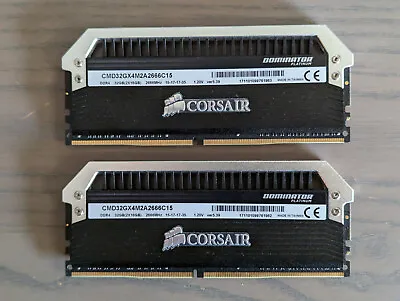 Corsair Dominator Platinum DDR4 32GB CDM32GX4M2A2666C15 • £80