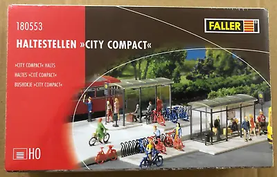 Faller 180553 Ho Scale Halts City Compact Bus Shelter & Cycle Stand Kit • £13.99