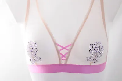 Mimi Holliday ~ DODGEMS ~ Corset Triangle Bra BNWT ~ Medium Pink & Nude • $28.22