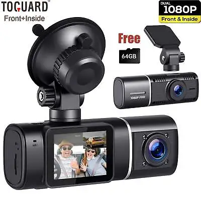 TOGUARD Dual 1080P Dash Cam Front And Inside Car Dash CameraIR Night Vision 64GB • $78.99