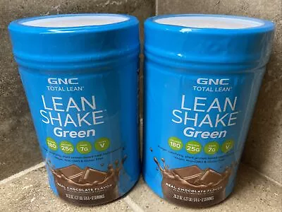 2 GNC Lean Shake Green Real Chocolate Flavor 20.32oz 24 Servings Plant Protein • $19.99