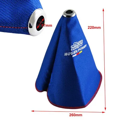 Car Gear Shift Knob Boot Racing Shifter Lever Cover Mugen Blue Fabric For Honda • $31.99