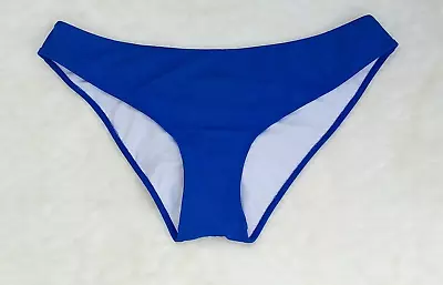 Victoria's Secret Blue Ruched  Swim Bikini Bottom Size Large • $8