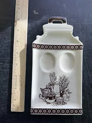 Vintage 1978 Country Kitchen Ceramic Tableware Milk Can Spoon Rest • $9.39