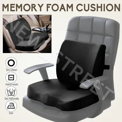 $19.97 • Buy Memory Foam Seat Back Cushion Lumbar Pillow Support Waist Pain Relief Chair Car