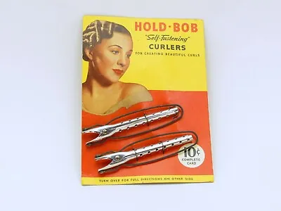 Vintage Hold Bob Self Fastening Curlers NEW In Package 40s Hair Retro Styling Sm • $9.95