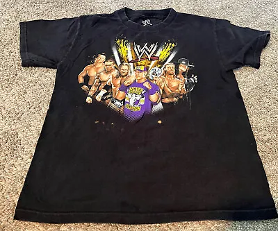 Hybrid WWE T Shirt Cena HHH Undertaker Edge Youth Boys Medium Wrestling Tee • £12.04