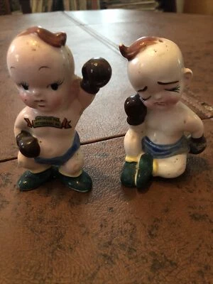 $30 • Buy Vintage Kennywood Amusement Park Baby Boxer Salt And Pepper Shakers