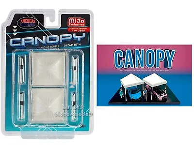 Canopy 2 Piece Set White Ltd To 3600 Pcs For 1/64 Scale American Diorama 76523 • $12.99