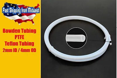 PTFE Bowden Teflon Tube 1.75 Filament 3D Printer RepRap Rostock Kossel  • $7