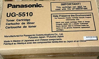 Genuine OEM Panasonic UG-5510 Toner Cartridge Black New Free Shipping • $45