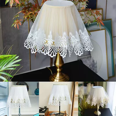 Lamp Shade Vintage Elegant Lampshade Table Lamp Covers Lace Cover Cover • £8.98