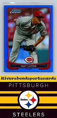 2012 Bowman Chrome #7 Mat Latos Blue Refractors #/250 • $1.50