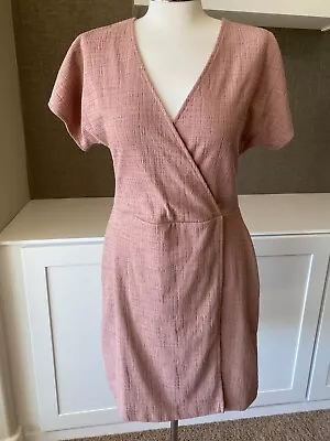 Madewell Size Small Cross Front Flutter Sleeve Mini Dress Faded Mauve • $23.99