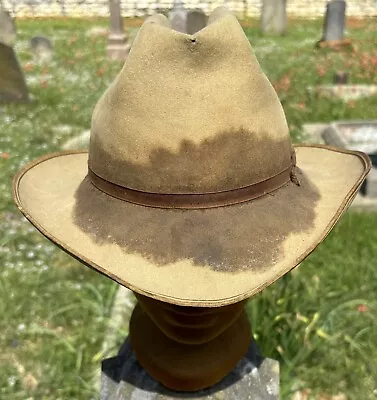 Original Vintage Dirty Worn Crusty Patina Royal Stetson Old Western Cowboy Hat • $74.99