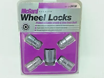 New 4 VINTAGE McGard 24130 Chrome Cone Seat Wheel Lock Set 1/2 -20 Thread Size  • $28.10