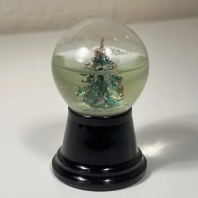 3  Vintage Christmas Snow Globe W/ Glass Dome Decorated TREE  Made In Austria • $39.99