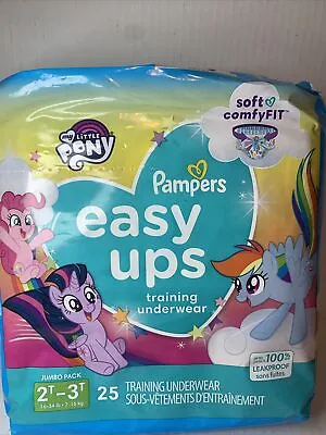 Pampers Easy Ups Training Underwear 2t-3t 25 Ct My Little Pony 100%leak Proof! • $15.29